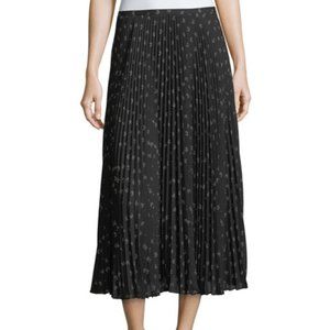 VINCE Tossed Ditsy-Floral Pleated Maxi Skirt